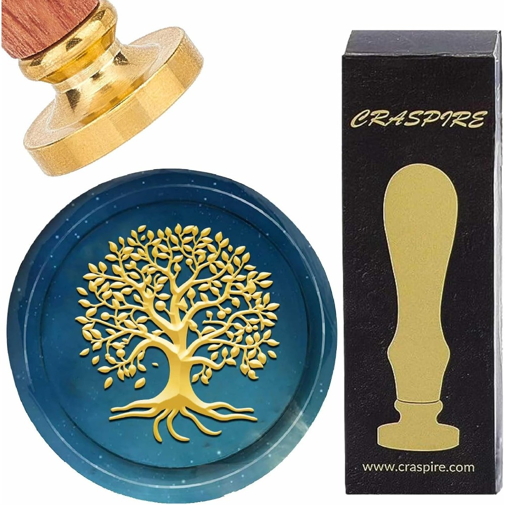 Batik Wax Kit - 生命の木 ワックスシールスタンプ ヴィンテージ シーリングワックススタンプキット レトロプラント 30mm