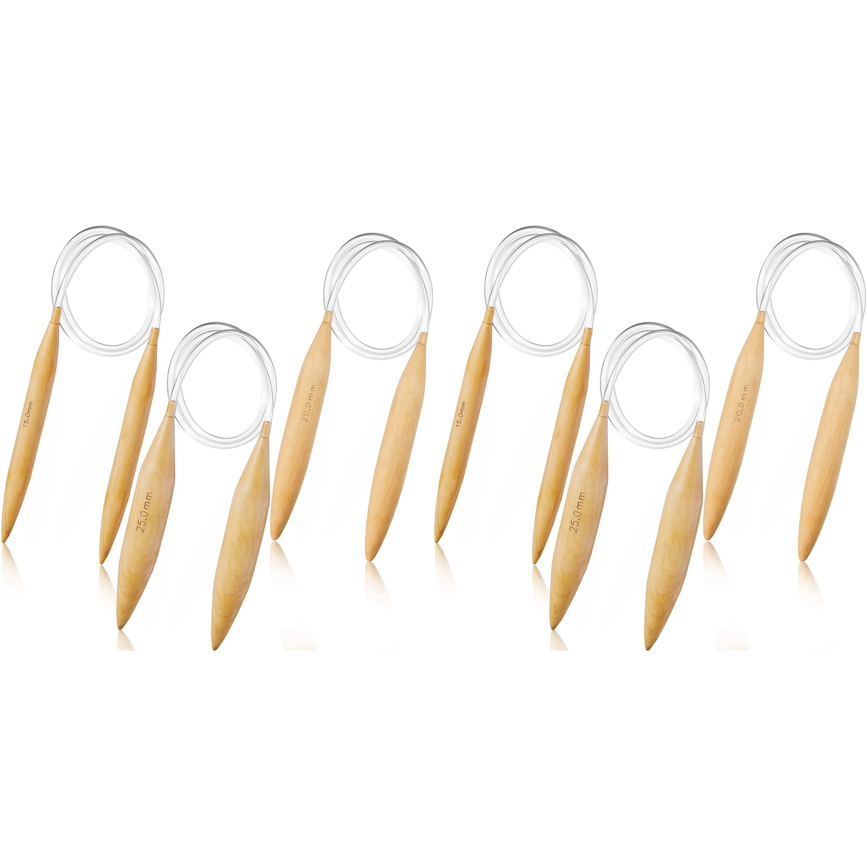Knitting Needle Circular - プロ仕様6倍竹製丸編み針セット特大丸編み針ジャンボ針USサイズ19、35、50