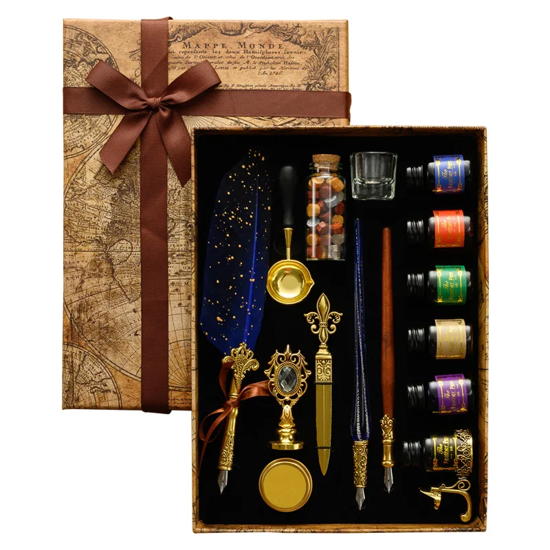 Batik Wax Kit - 自分でできる木製のディップペンのセット,クラシックなワックスシールスタンプ,書道アート,クリスマスギフト