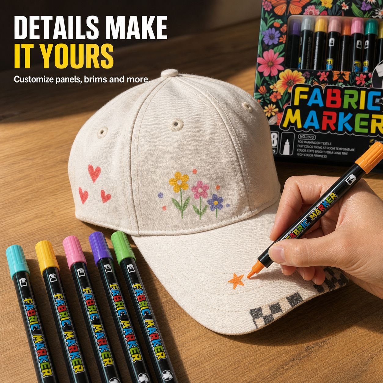 Art Craft Stationery - 野球帽、衣類、バッグ、グラフィティ、親子クラフト、DIY布絵画用の24/36/48色ファブリックマーカー、文房具ペン