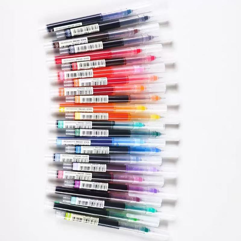 Art Craft Notebook - 12+1色のストレート液体ゲルペンセット - 学生のノート、工芸品、アートプロジェクト用の鮮やかなインクマーカー、文房具