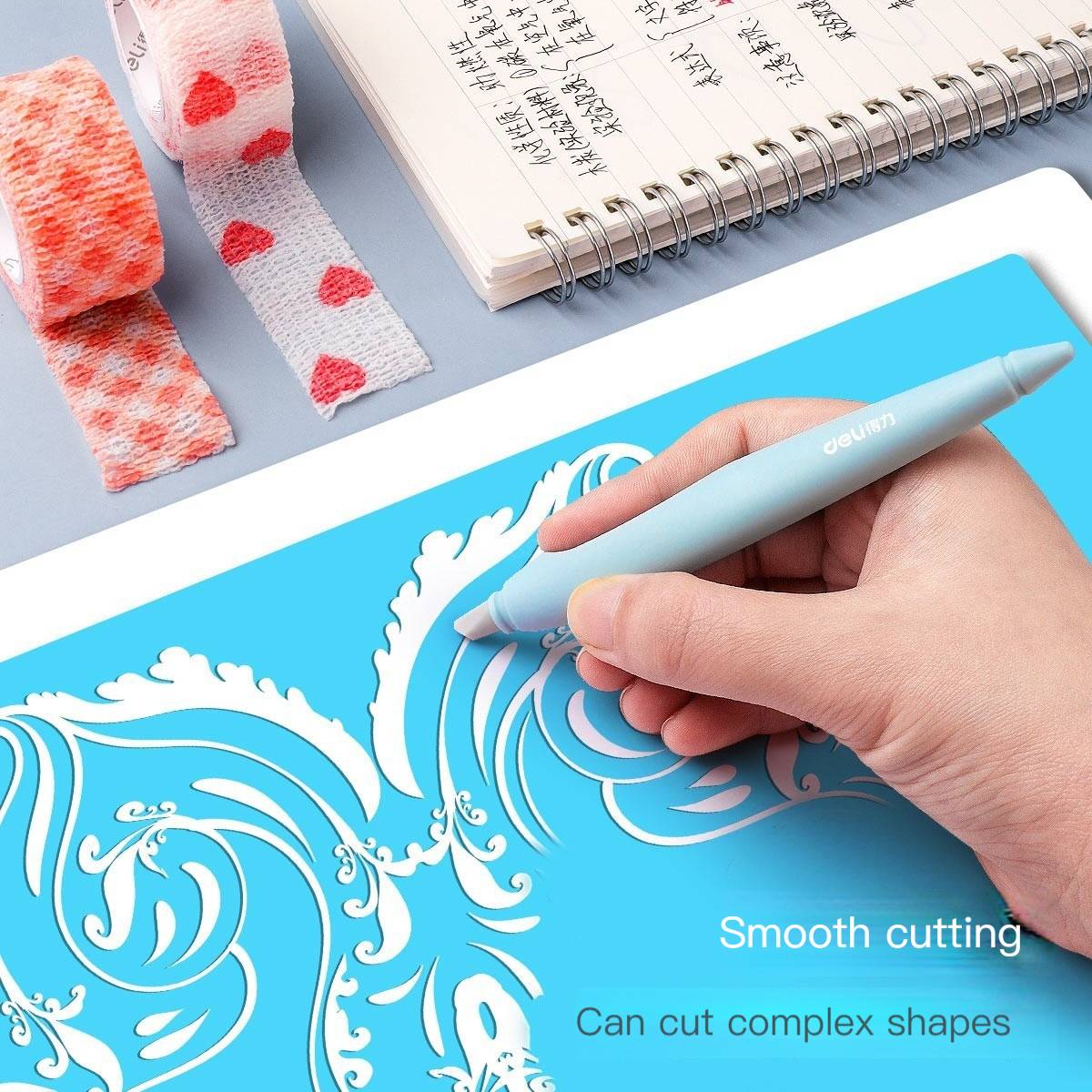 Art Craft Stationery - セラミック製ユーティリティペンナイフ、紙切り、アートクラフトDIY、日常文具用途向けの格納式精密マイクロカッティングカッター