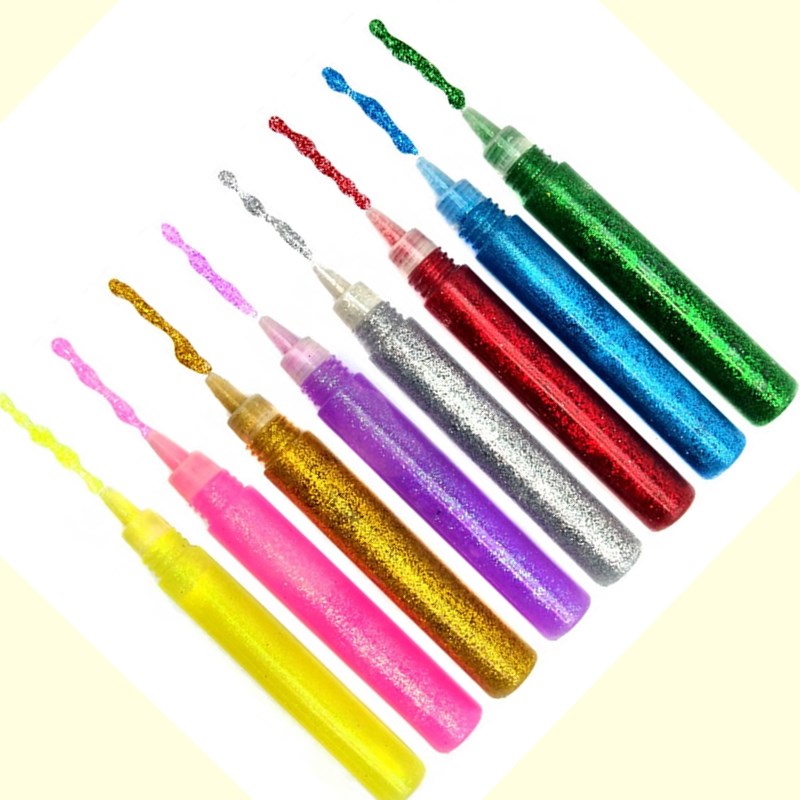 Art Craft Stationery - 子供のための着色グリッターパウダー,芸術的な描画のための接着剤,DIY紙,工芸品,学生,文房具,1個