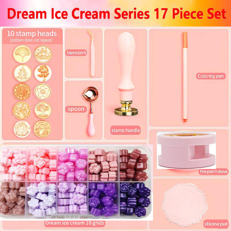 Batik Wax Kit - 新しいワックスシールスタンプセット,シールキット,クラフト用品,スクラップブッキング,結婚式の招待状の装飾