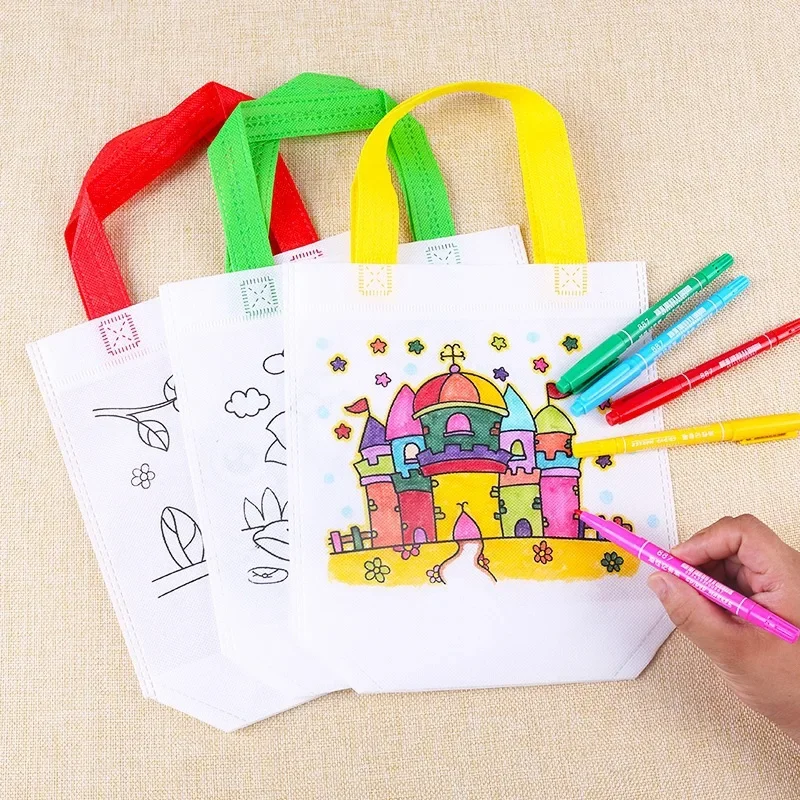 Art Craft Notebook - 1-10 個セット DIY グラフィティバッグ マーカー付き 手作り絵画