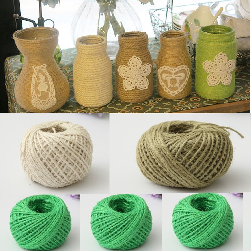 Art Craft Blend - 50 メートルの天然ジュート麻ひも芸術工芸品やガーデニング用 - 工業用梱包材家の装飾環境に優しいジュートロープ 50 グラム