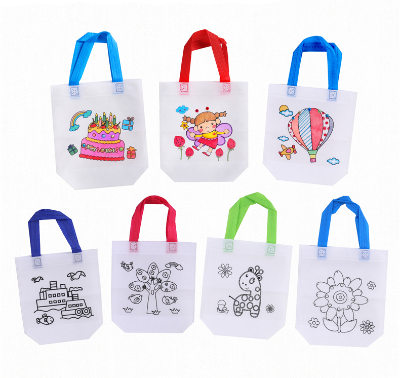 Art Craft Notebook - DIYお絵かきバッグ グラフィティバッグ 手作りペイント不織布バッグ 子供用アートクラフト カラーフィリングお絵かきバッグ おもちゃ
