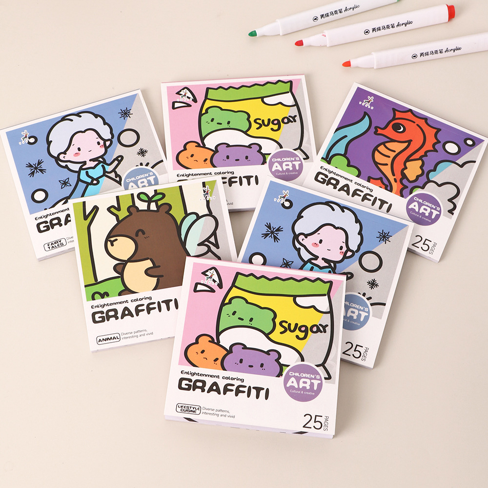 漫画ハンディぬりえブック 25 枚ミニ水彩ぬりえブックノート - Art Craft Notebook のレビューと価格