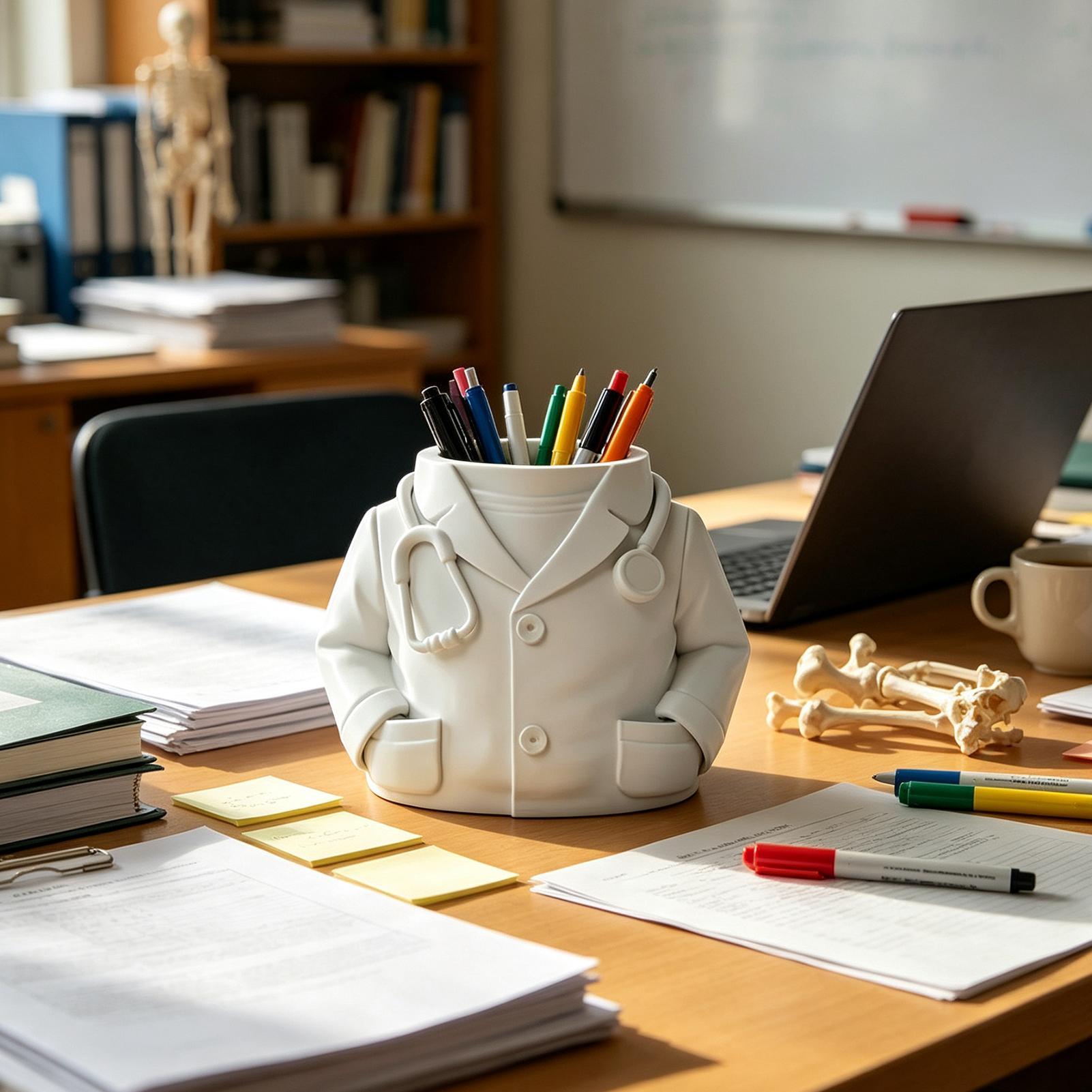 デスクトップアート 3D プリントドクターコートペンホルダー - Art Craft Stationery のレビューと価格