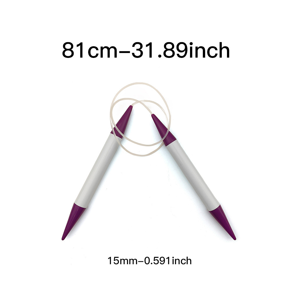 15 ミリメートル 80 ミリメートル丸針編み針編みツール明 - Knitting Needle Circular のレビューと価格