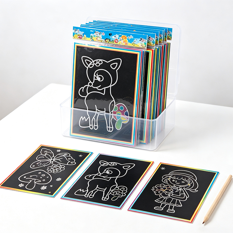 10/15/20 シート小さなスクラッチアート紙ランダム混合 - Art Craft Stationery のレビューと価格