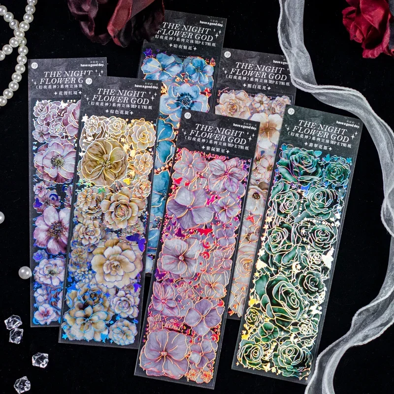 3 ピース/パック花フラットステッカー美的装飾スクラップブッ - Art Craft Stationery のレビューと価格