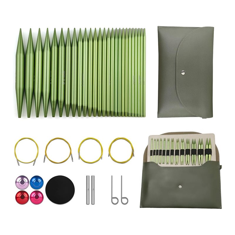 ABKS-アルミニウム製丸編み針セット 13組 4インチ交換 - Knitting Needle Circular のレビューと価格