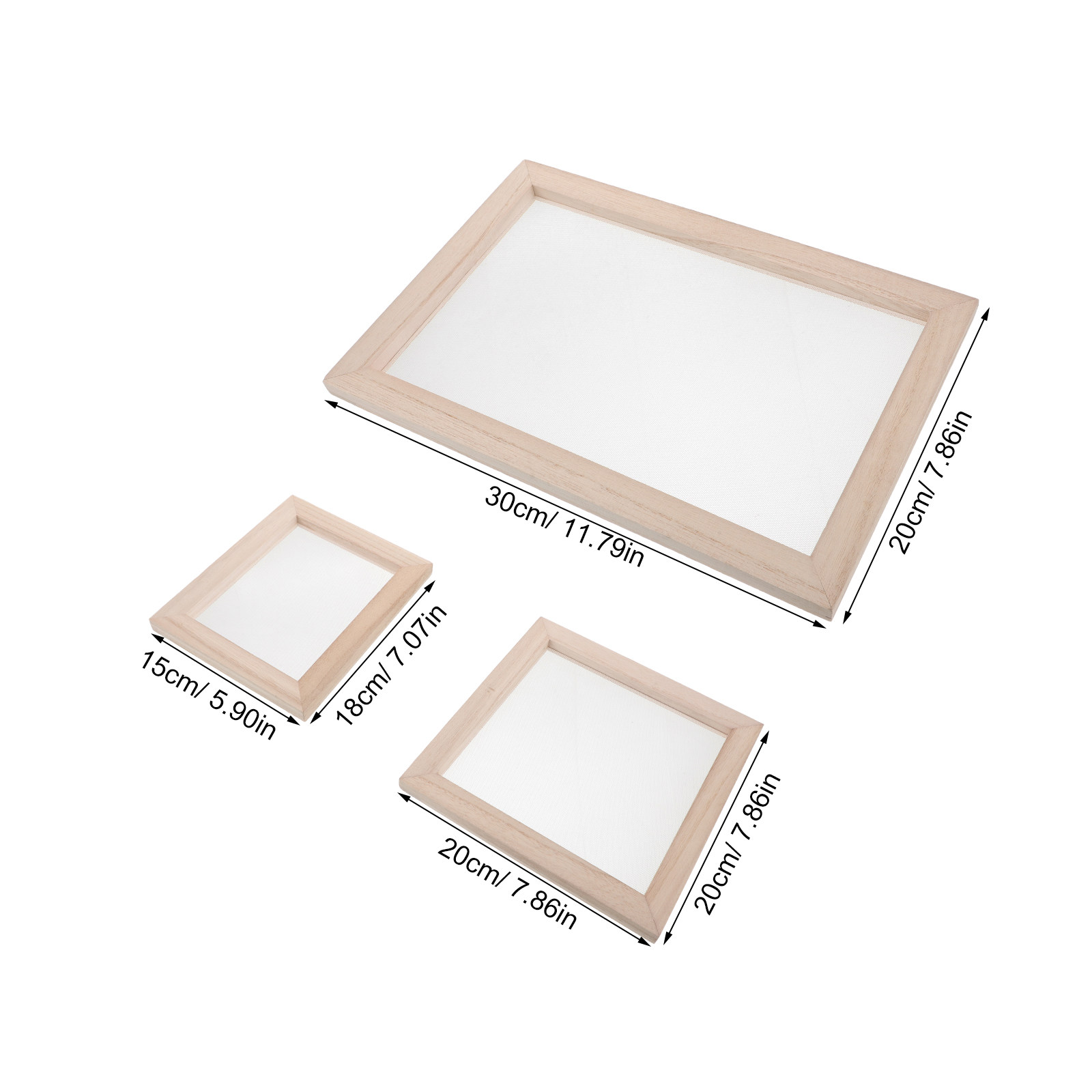 3個入り木製製紙フレームセット、メッシュスクリーン付き、DI - Art Craft Paper のレビューと価格