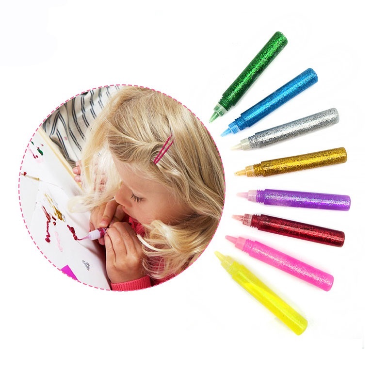 子供のための着色グリッターパウダー,芸術的な描画のための接着 - Art Craft Stationery のレビューと価格