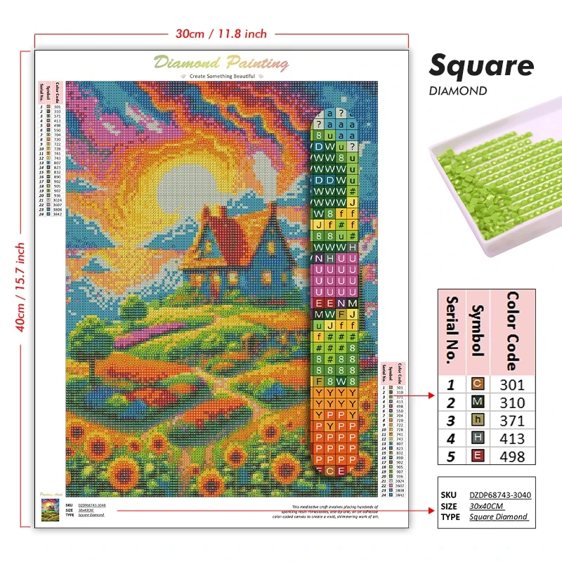 5D DIYダイヤモンドペインティングキット 神奈川沖浪裏  - Art Craft Kite のレビューと価格