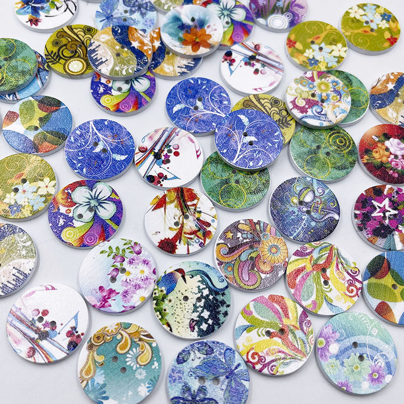 ミックスフラワー木製装飾ボタン、ソーイングクリップアートとク - Art Craft Kite のレビューと価格