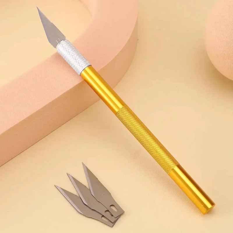 滑り止め金属彫刻クラフトナイフ ゴールド/シルバー メスナイ - Art Craft Stationery のレビューと価格