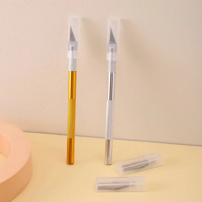 滑り止め金属彫刻クラフトナイフ ゴールド/シルバー メスナイ - Art Craft Stationery のレビューと価格