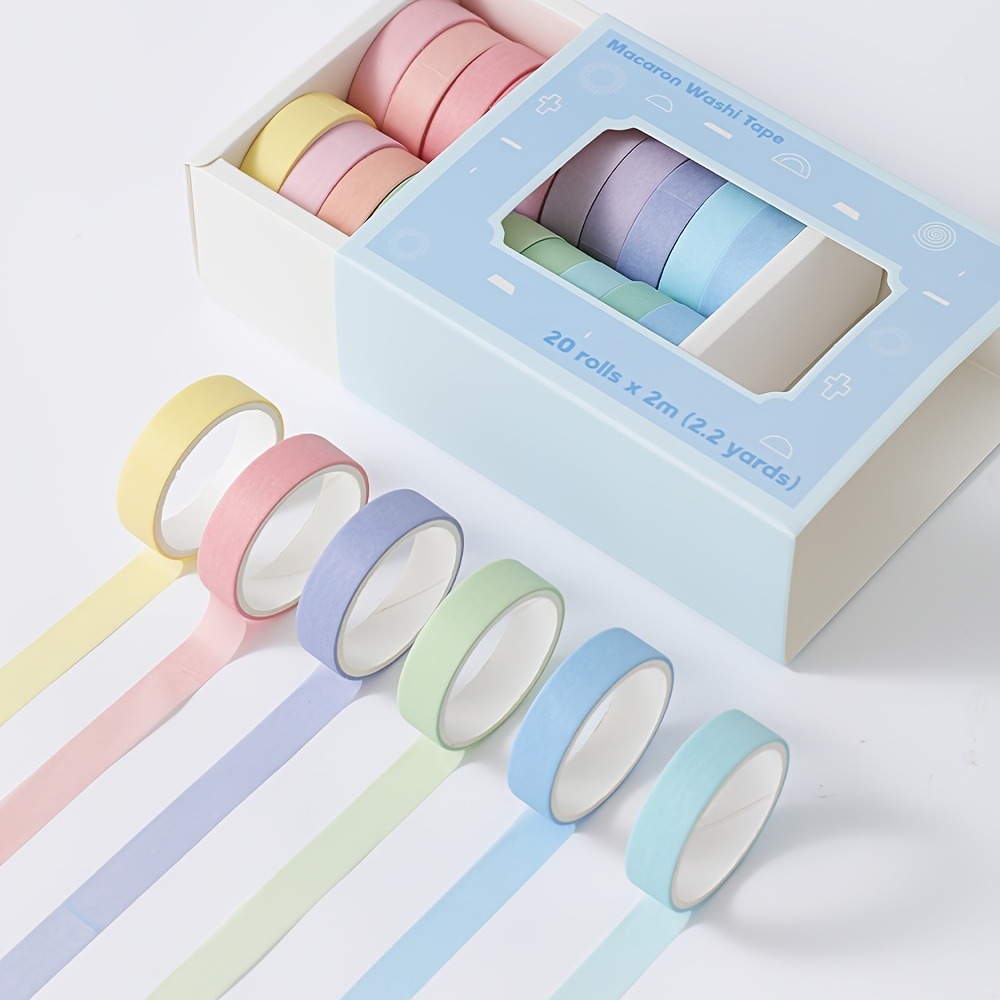 マカロンテープ20巻、幅0.4インチ、学用品、アートやクラフ - Art Craft Notebook のレビューと価格