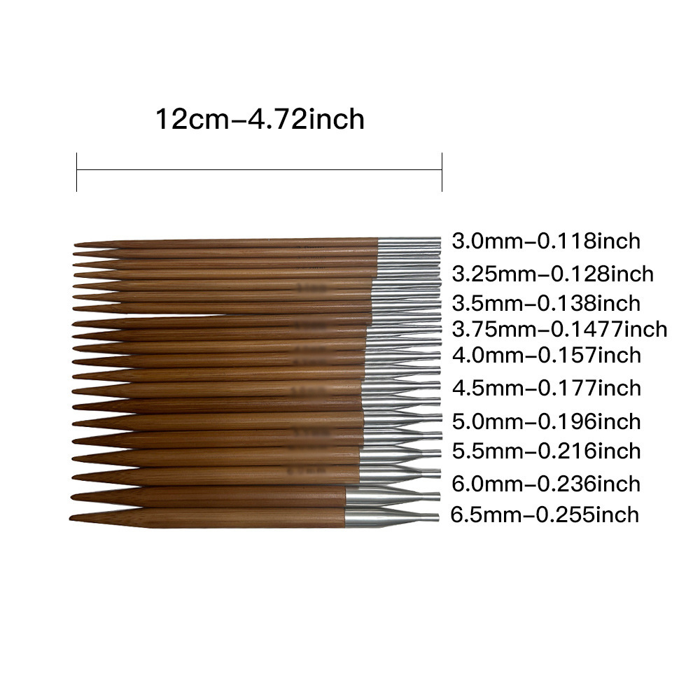 10組の竹製交換可能・取り外し可能な編み針 3.0-6.5m - Knitting Needle Circular のレビューと価格