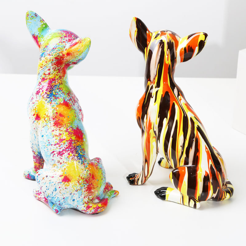 家のための樹脂製の小さなカラフルな装飾品,新鮮な芸術,犬,手 - Art Craft Simple のレビューと価格