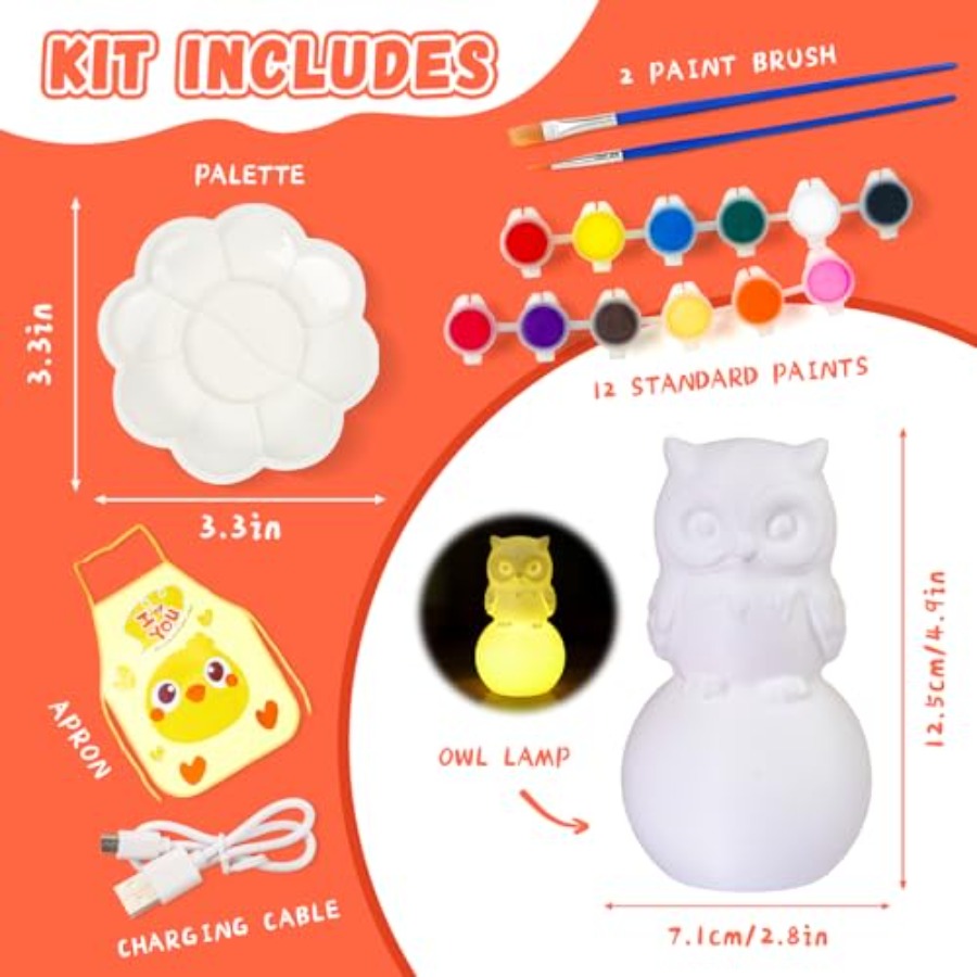 ペイントユアヨウンランプキット、8～12歳向けアート＆クラフ - Art Craft Night のレビューと価格
