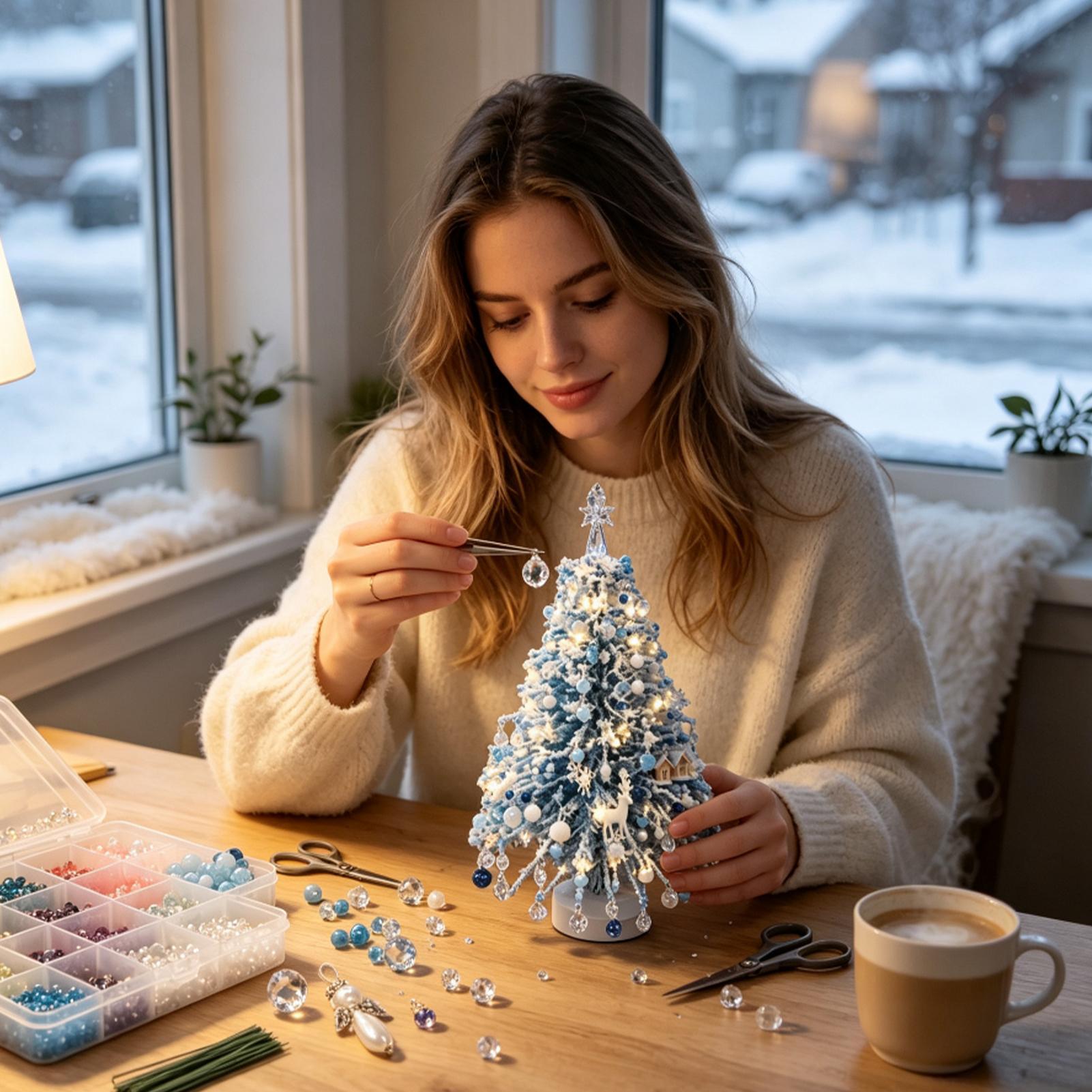 クリスマスツリーのビーズアート 冬のホリデークラフトプロジェ - Art Craft Winter のレビューと価格