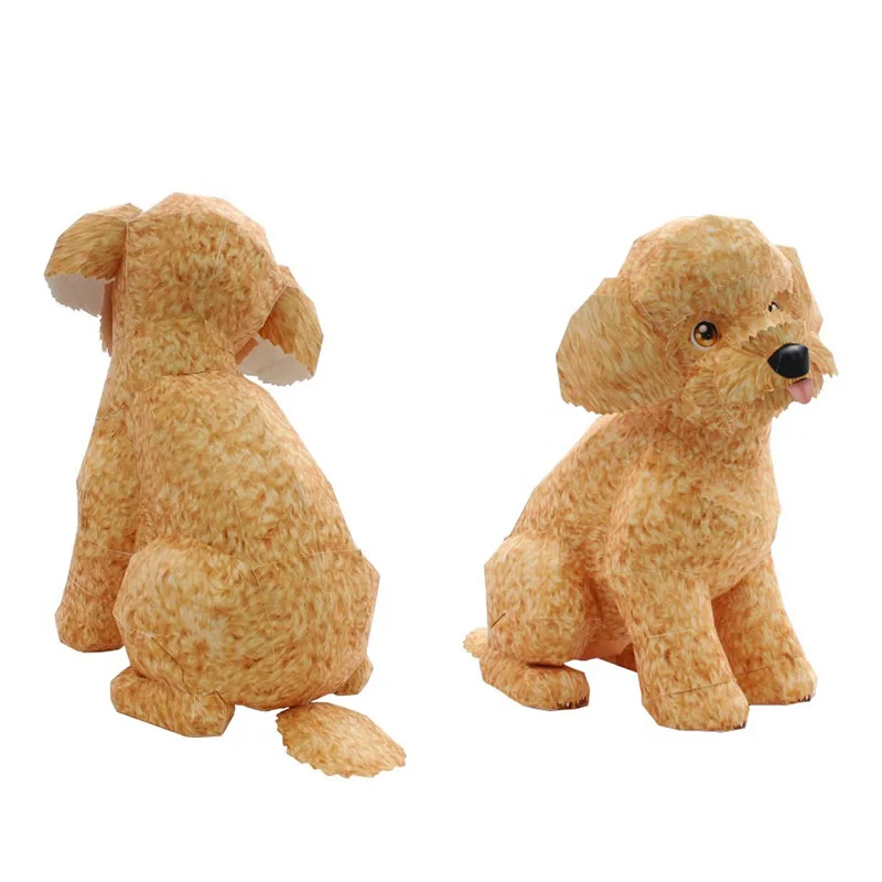 ミニ3Dペーパーモデルペーパークラフト動物、プードル犬、折り - Art Craft Cardboard のレビューと価格