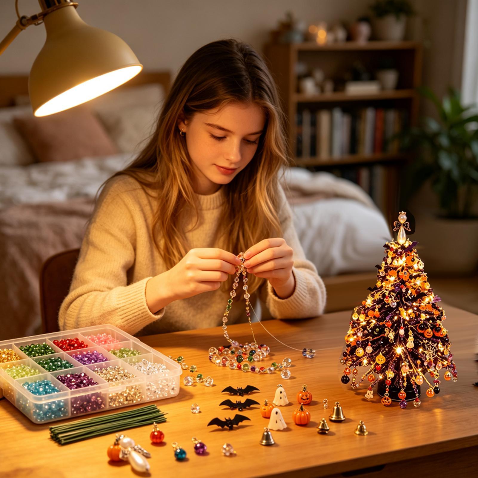 ビーズクリスマスツリーキット 冬のホリデークラフトプロジェク - Art Craft Winter のレビューと価格