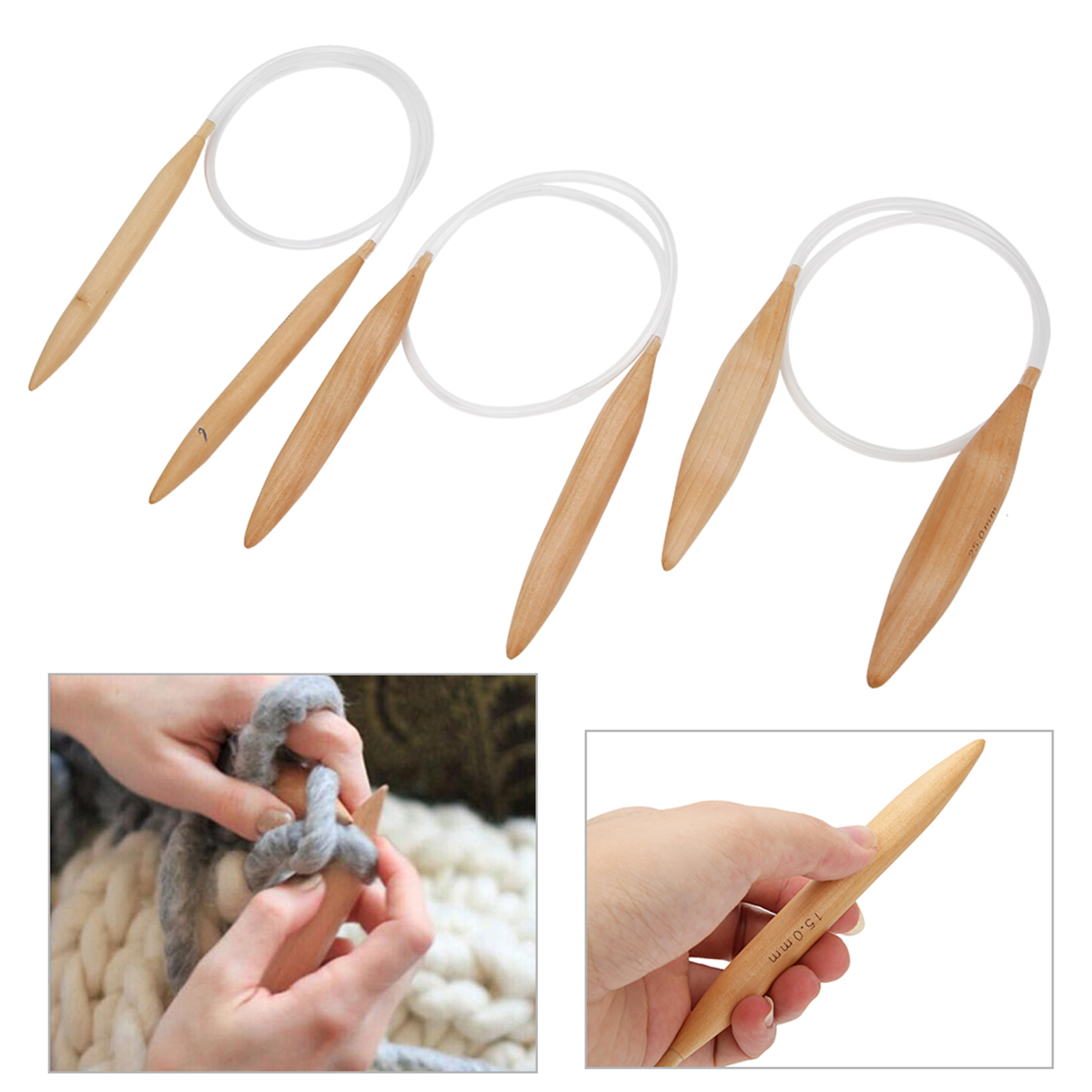 ZK20 ラウンド編組針竹透明かぎ針編みツール 15 ミリメ - Knitting Needle Circular のレビューと価格
