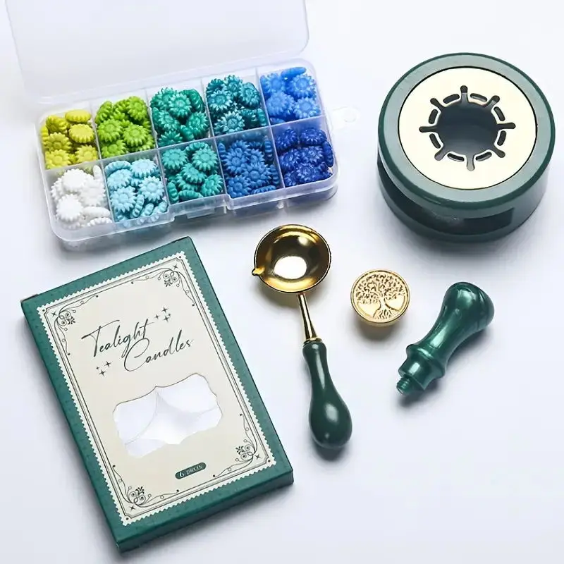200個入りチューリップ型ワックスシールスタンプキット、1個 - Batik Wax Kit のレビューと価格
