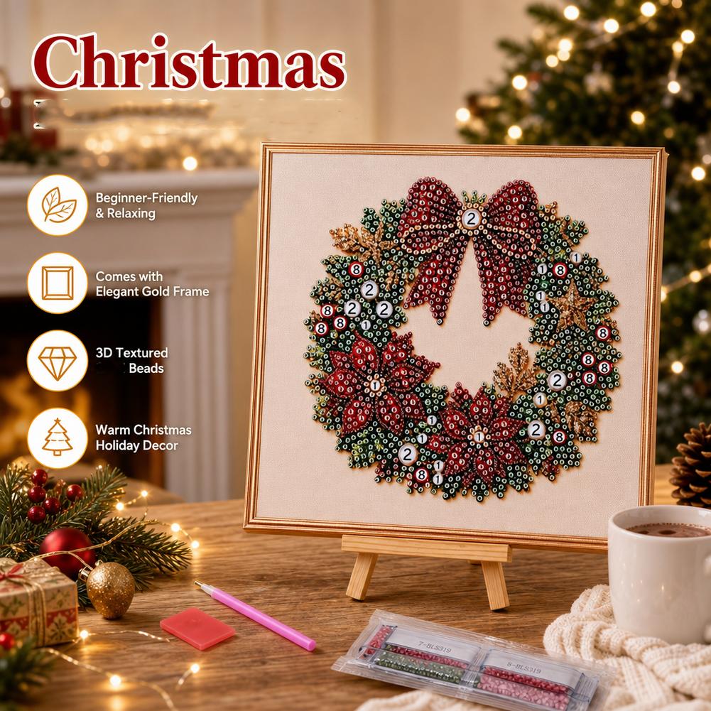 クリスマスパールダイヤモンドペインティングアートセット（フレ - Art Craft Party のレビューと価格