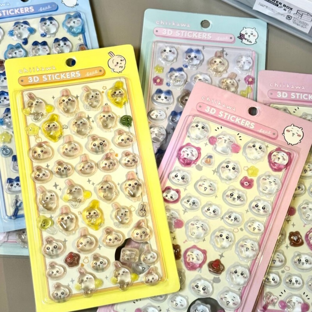 かわいいちいかわ3DクリスタルエンボスステッカーDIYデコレ - Art Craft Stationery のレビューと価格