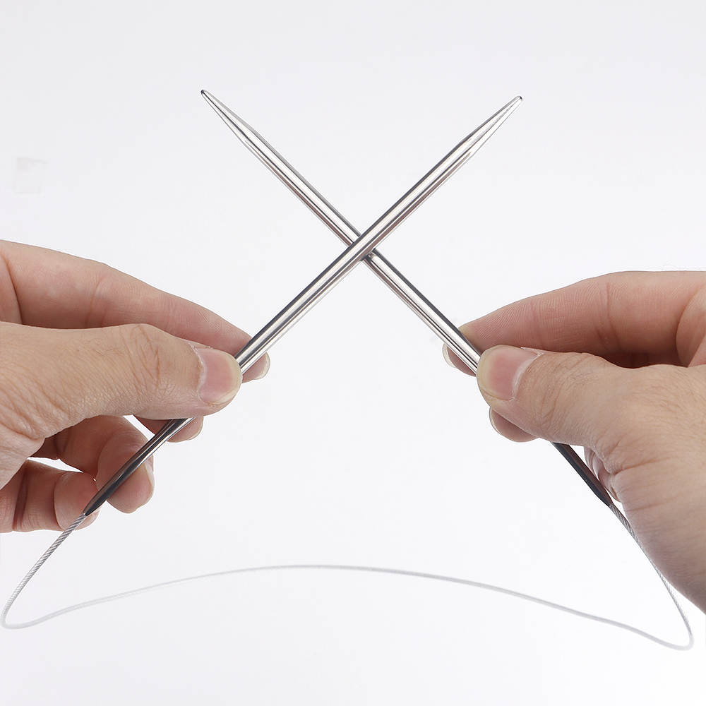 人間工学に基づいた固定丸編み針と定規が 1 つになった 1. - Knitting Needle Circular のレビューと価格