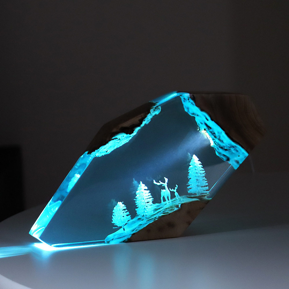 森の妖精鹿デスクトップアート、パーソナライズされた発光オーナ - Art Craft Party のレビューと価格