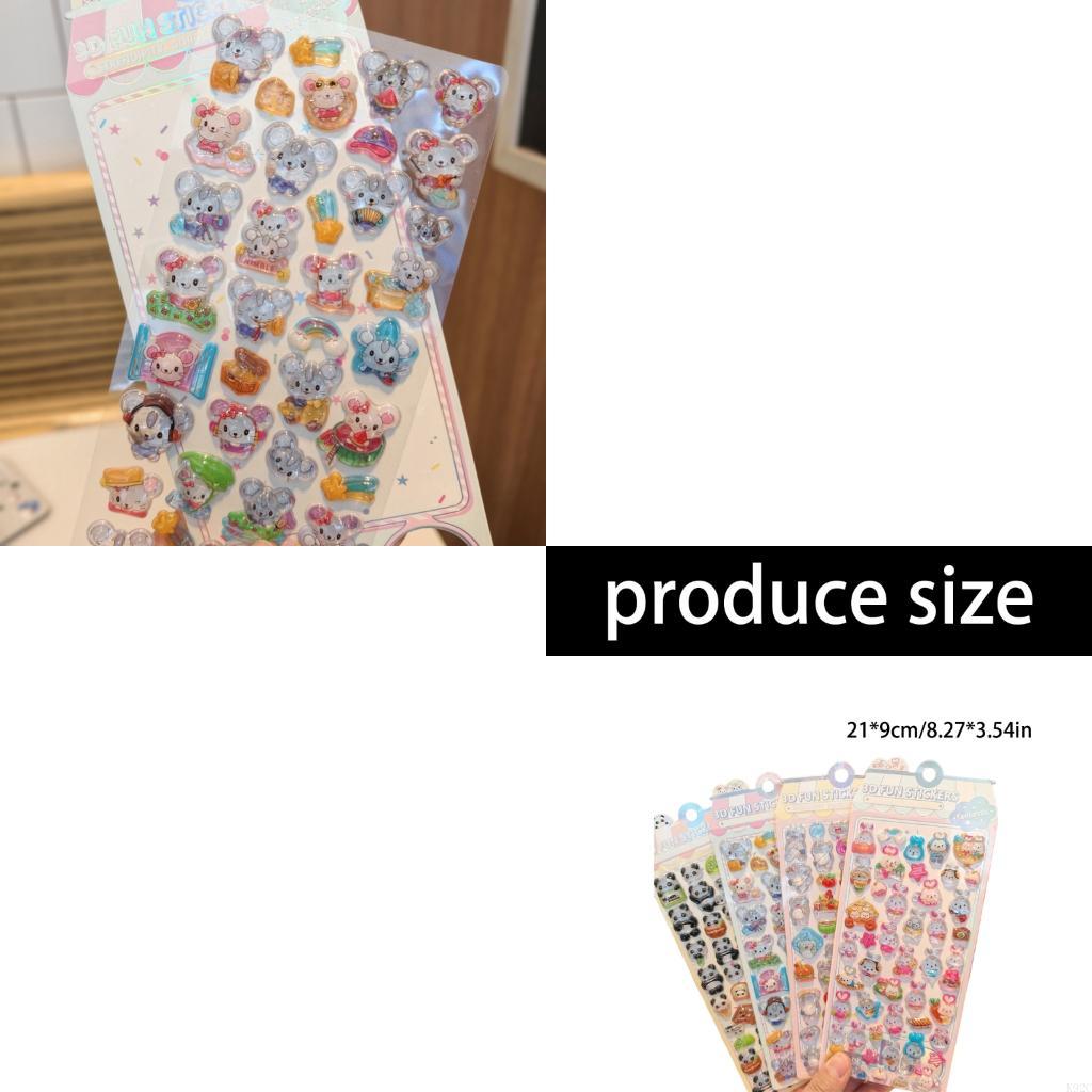 エンボス加工動物ステッカー漫画 PVC 樹脂ステッカースクラ - Art Craft Notebook のレビューと価格