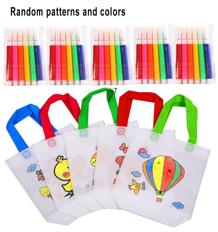 DIYお絵かきバッグ グラフィティバッグ 手作りペイント不織 - Art Craft Notebook のレビューと価格